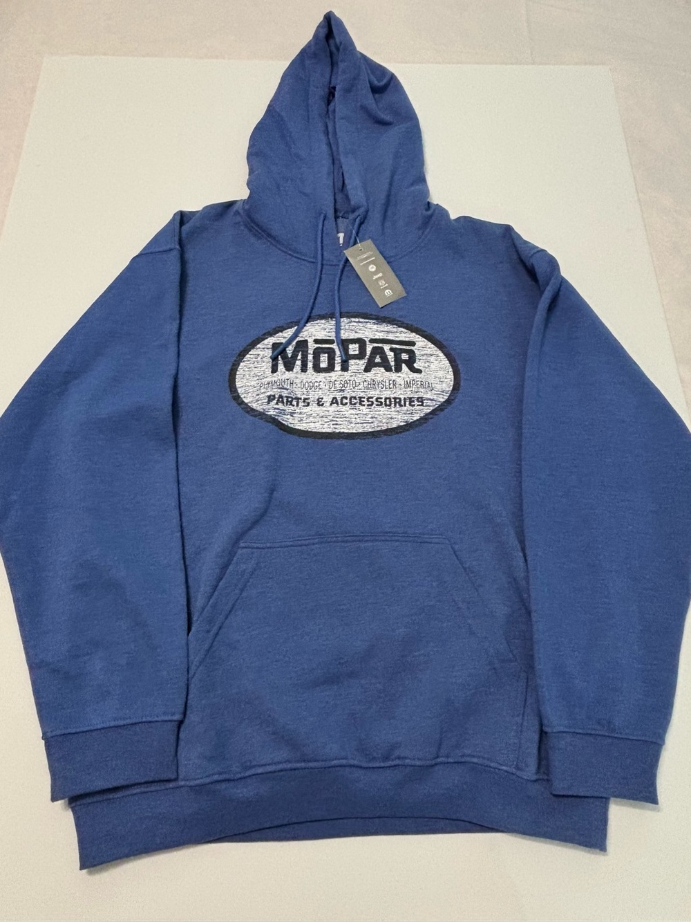 Mopar Parts & Accessories Hoodie Blue NWT Dodge Chrysler Car Enthusiast L